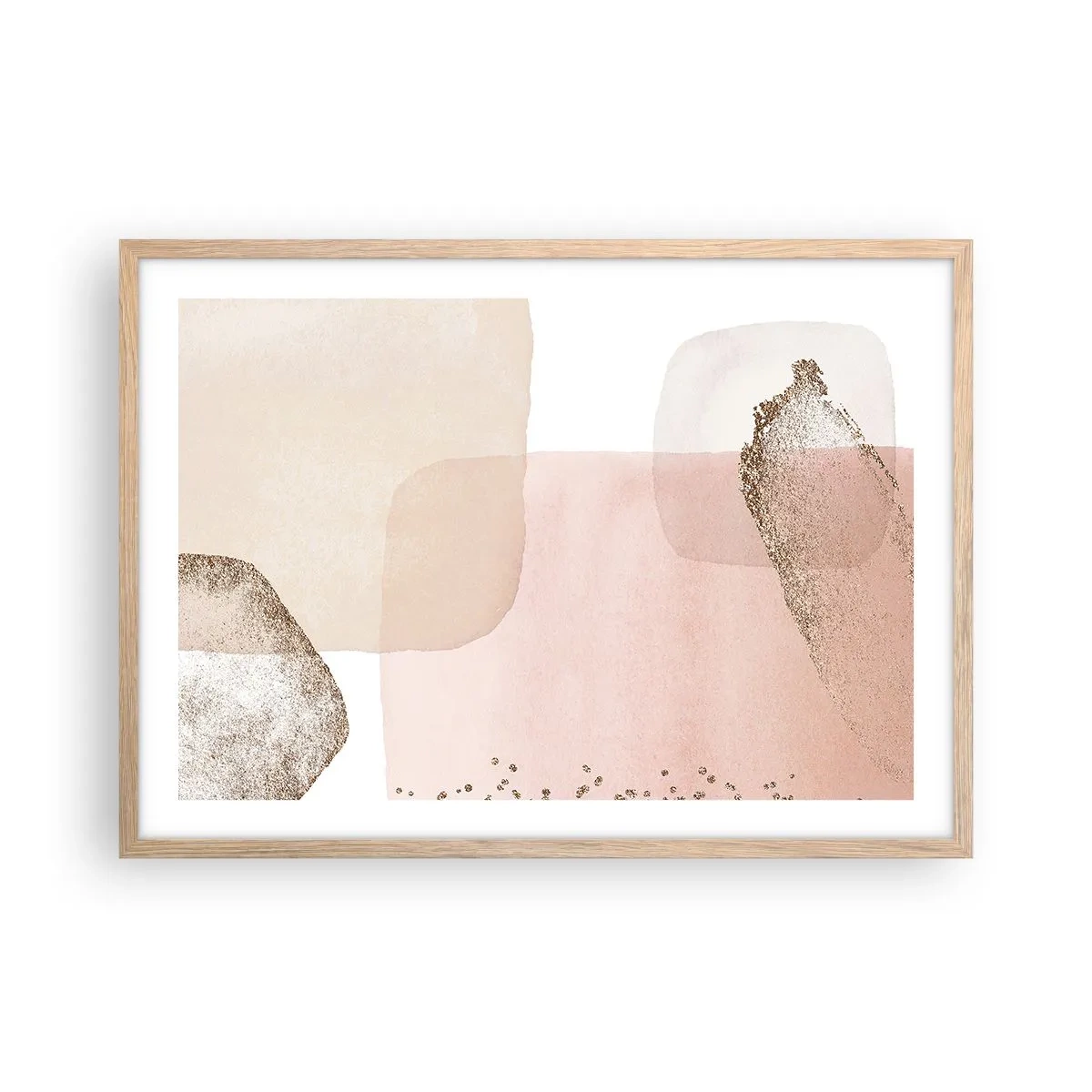 Plagát v ráme zo svetlého duba - Pohľad cez farby - 70x50 cm