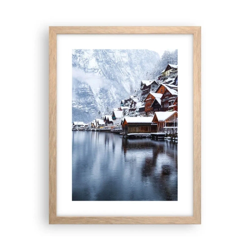 Plagát v ráme zo svetlého duba - V zimnej dekorácii - 30x40 cm