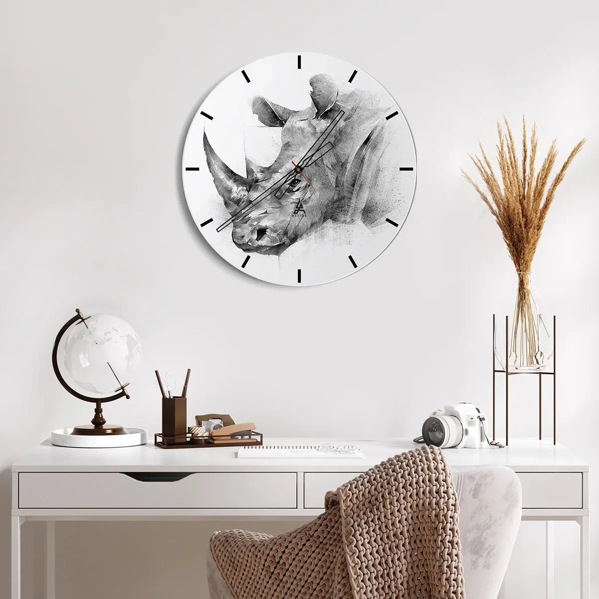 Nástenné hodiny - Africký portrét - 40x40 cm