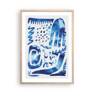 Plagát v ráme zo svetlého duba - Späť ku koreňom - 50x70 cm