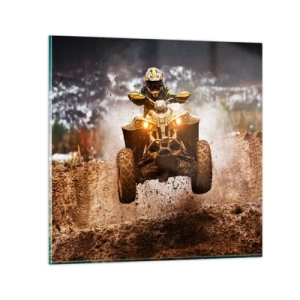 Obraz na skle - No risk no fun - 70x70 cm