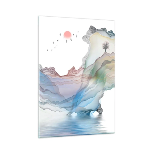 Obraz na skle - Ku krištáľovým horám - 50x70 cm