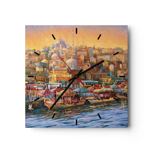 Nástenné hodiny - Istanbulský príbeh - 40x40 cm