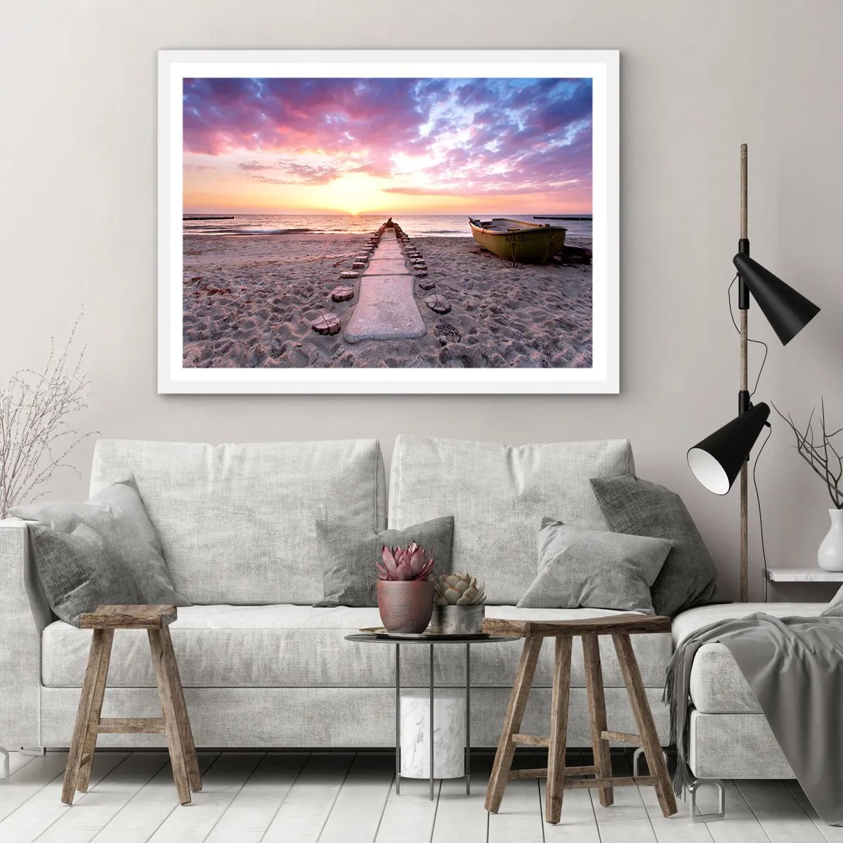 Plagát v bielom ráme - Okamih hlbokého zážitku - 100x70 cm