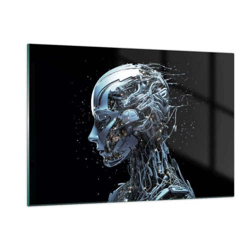 Obraz na skle - Technológia je žena - 120x80 cm