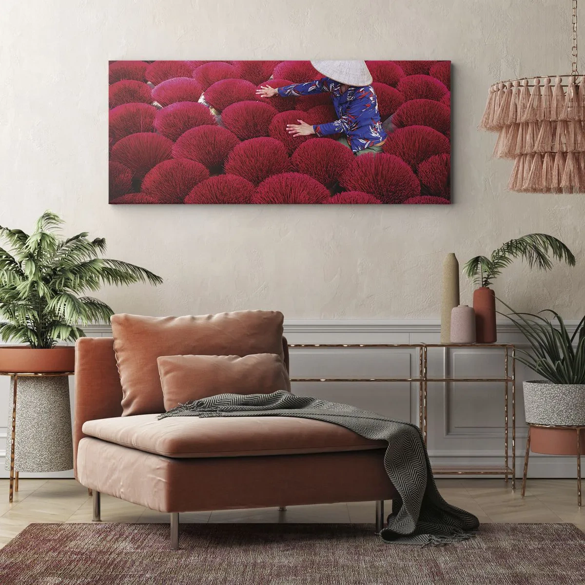Obraz na plátne - Na ryžovom poli - 100x40 cm