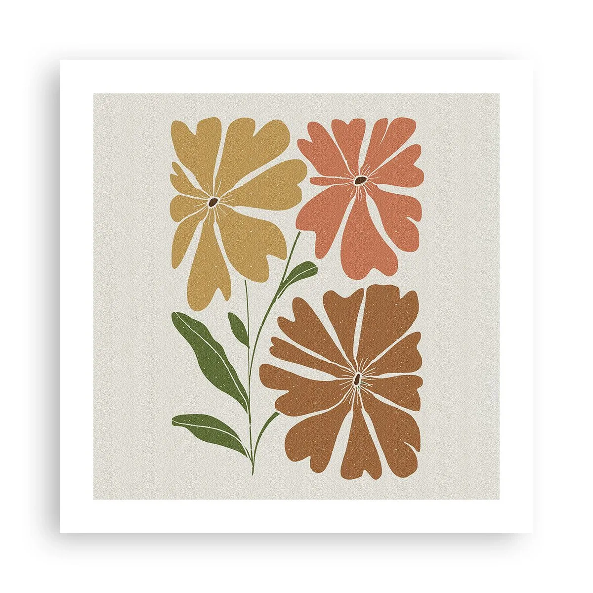 Plagát - Príroda a geometria - 50x50 cm