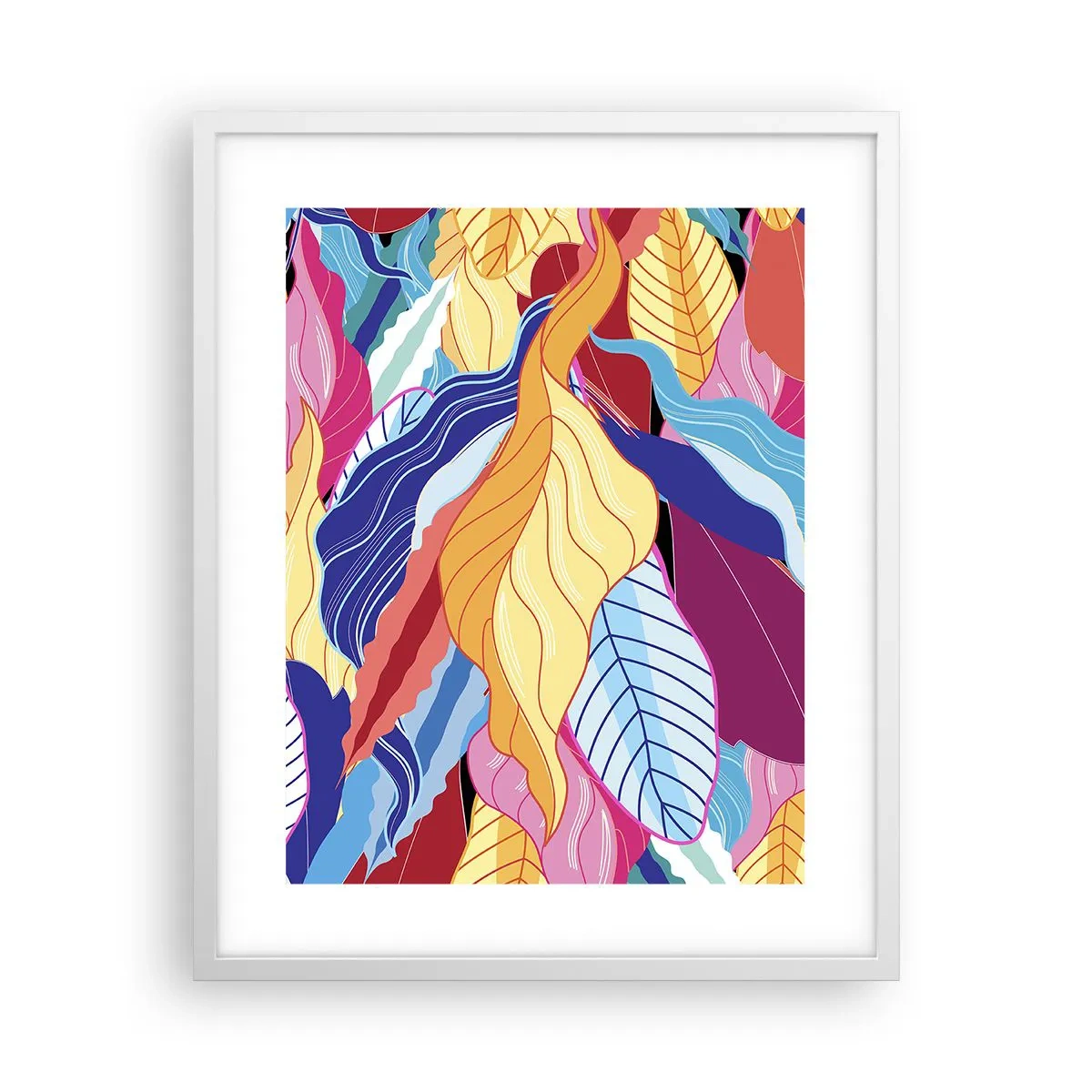 Plagát v bielom ráme - Farebný neporiadok - 40x50 cm