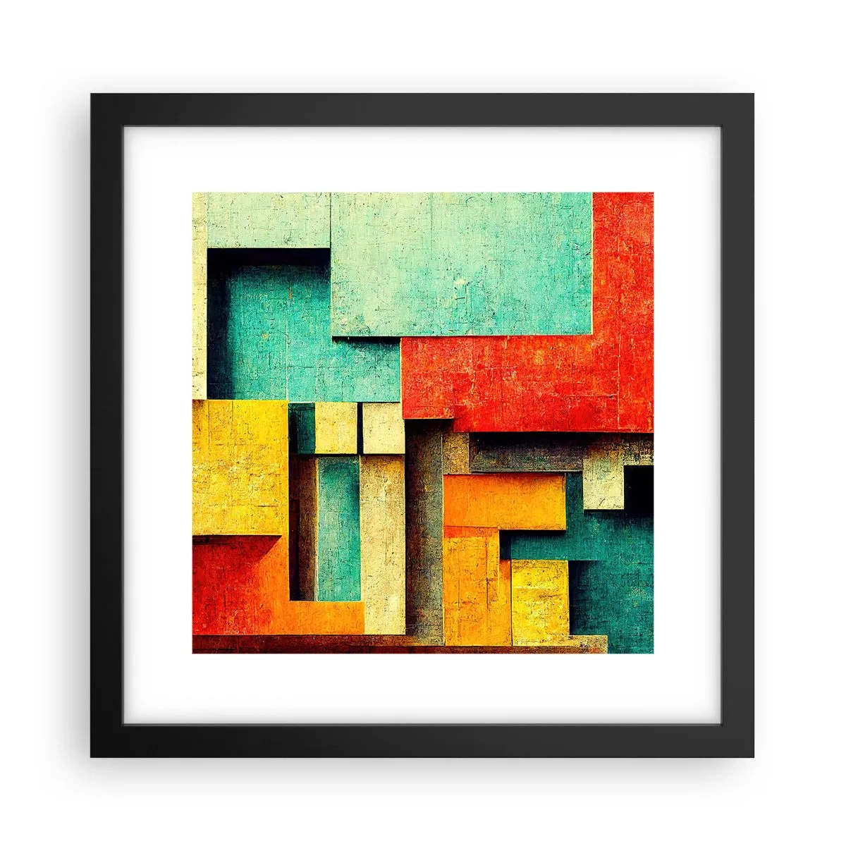 Plagát v čiernom ráme - Festival pravých uhlov - 30x30 cm