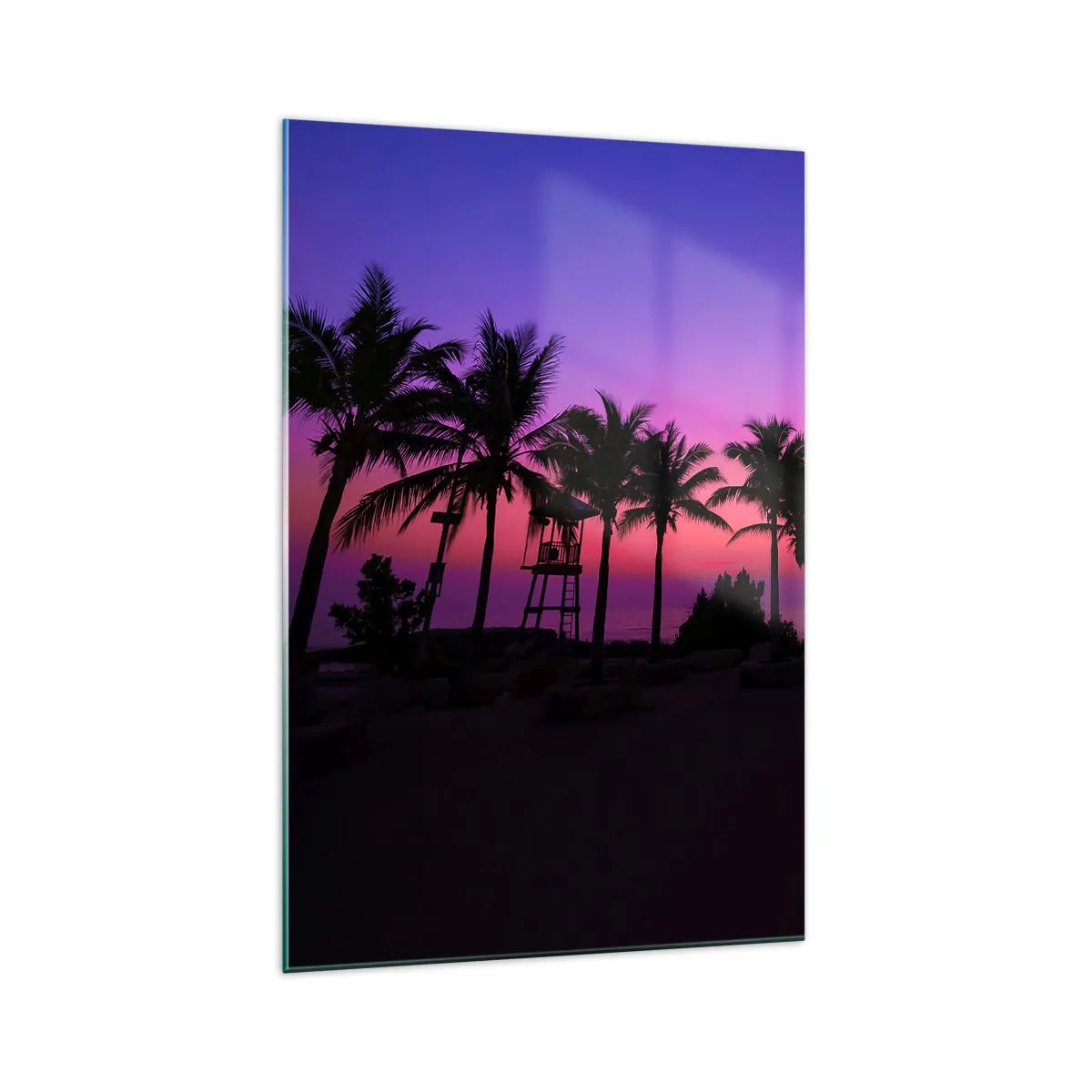 Obraz na skle - Večer pod palmami - 70x100 cm