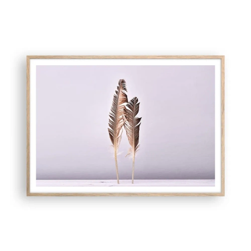 Plagát v ráme zo svetlého duba - Proti ničote - 100x70 cm