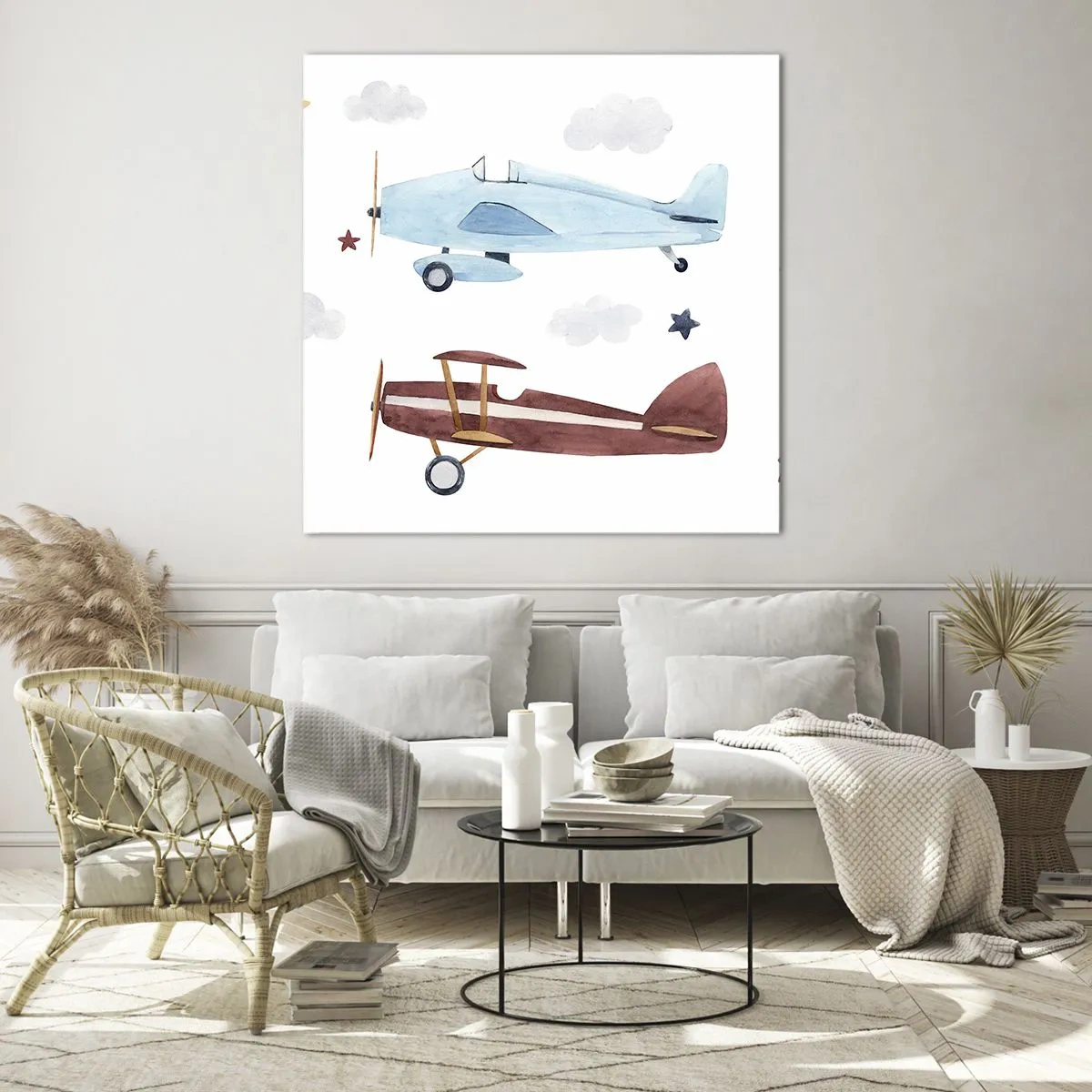 Obraz na skle - Pán pilot, čakáme! - 60x60 cm