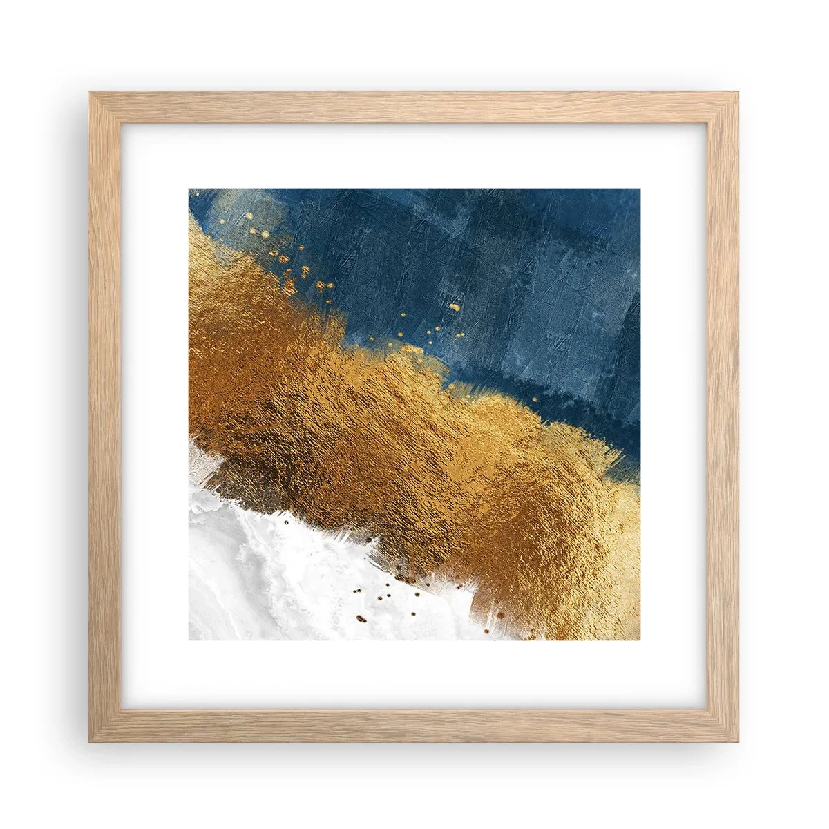 Plagát v ráme zo svetlého duba - Farby leta - 30x30 cm