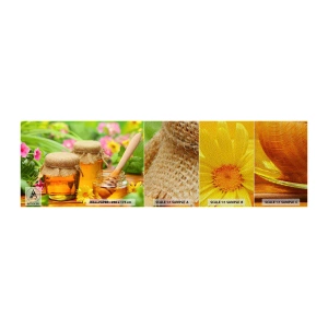 Vzorka fototapety Premium Sand - Sladko a kvetinovo - Gastronómia, Med, Kvety - 100x30 cm
