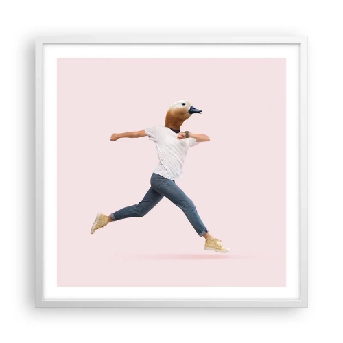 Plagát v bielom ráme - Štipka absurdity - 60x60 cm