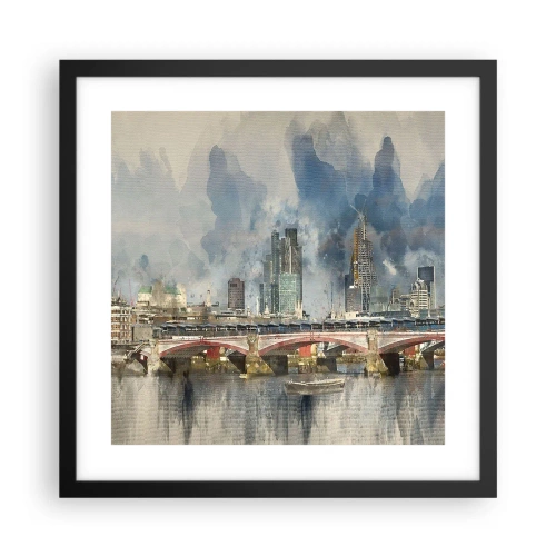 Plagát v čiernom ráme - Londýn v celej svojej kráse - 40x40 cm