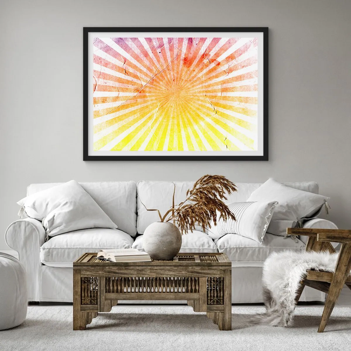 Plagát v čiernom ráme - Východy a západy - 91x61 cm