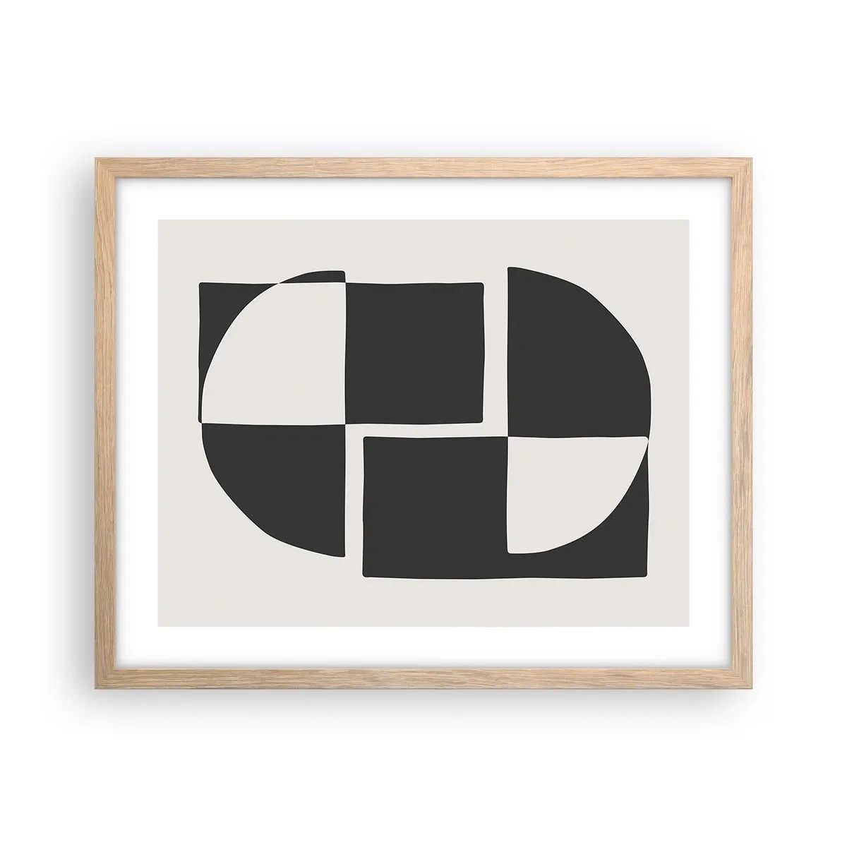 Plagát v ráme zo svetlého duba - Antitéza – syntéza - 50x40 cm
