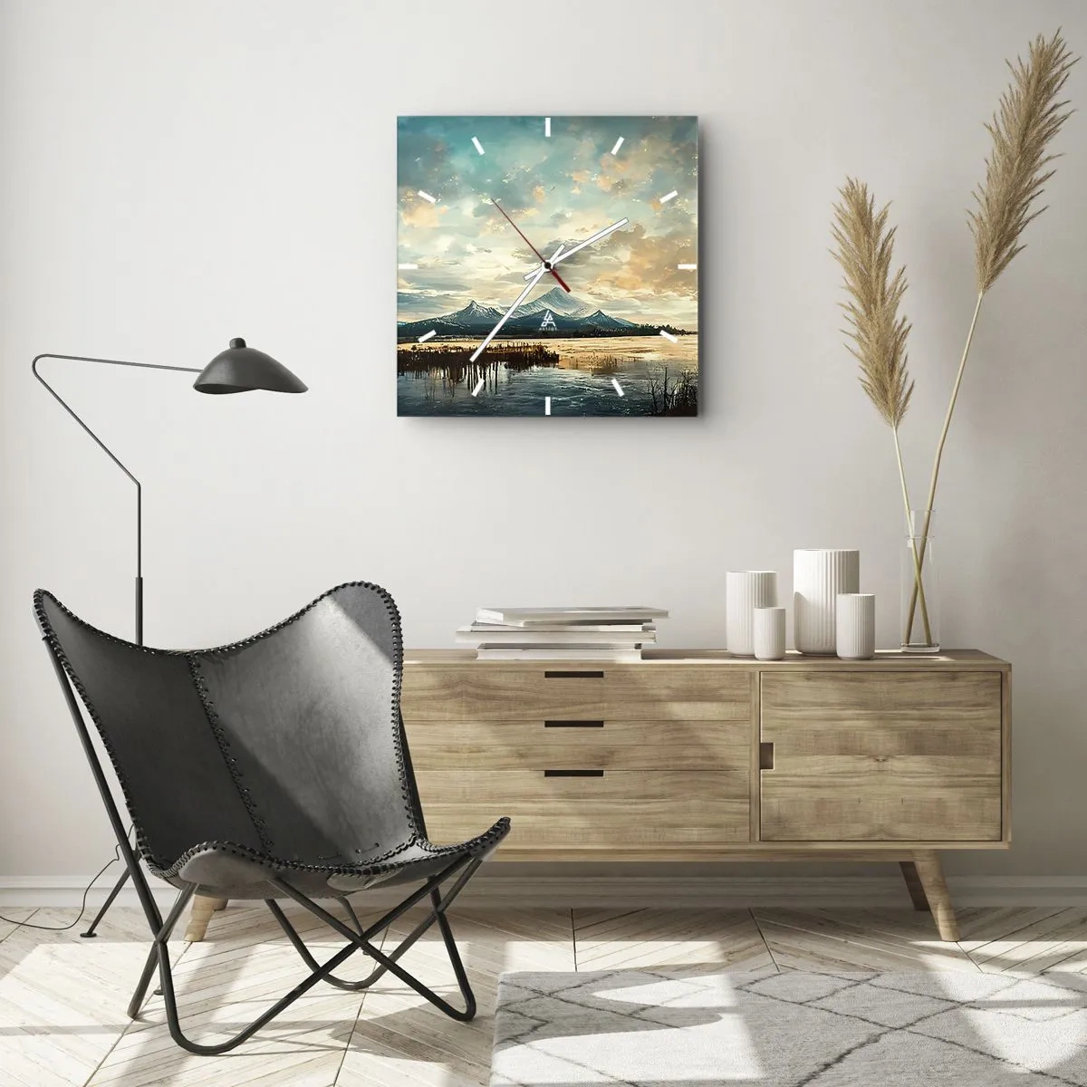 Nástenné hodiny - Pod ochranou neba - 40x40 cm