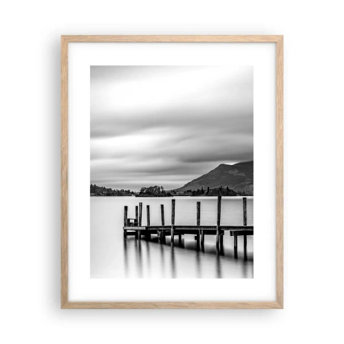 Plagát v ráme zo svetlého duba - Jemnosť a sila - 40x50 cm