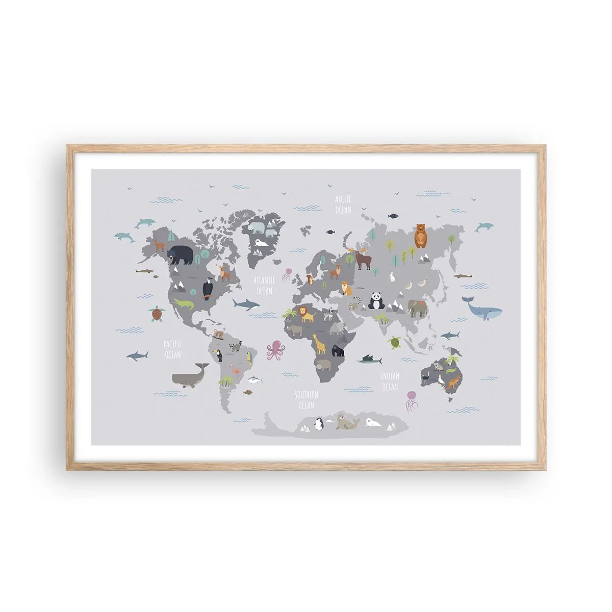 Plagát v ráme zo svetlého duba - Povedz mi, odkiaľ si... - 91x61 cm