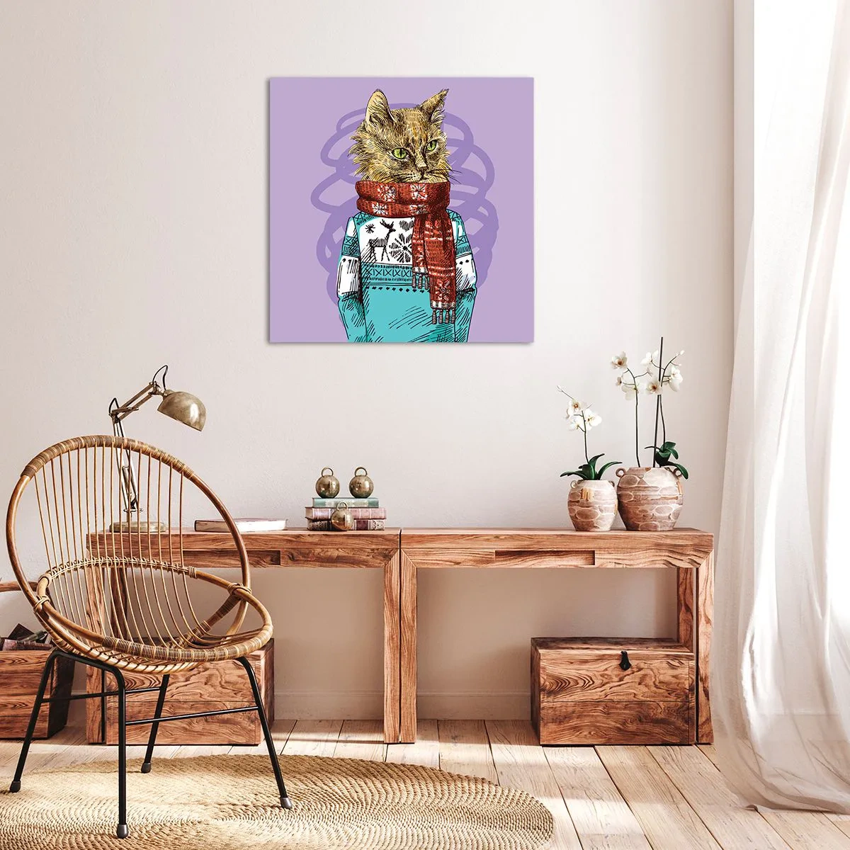 Obraz na plátne - Mačka nielen v topánkach - 50x50 cm