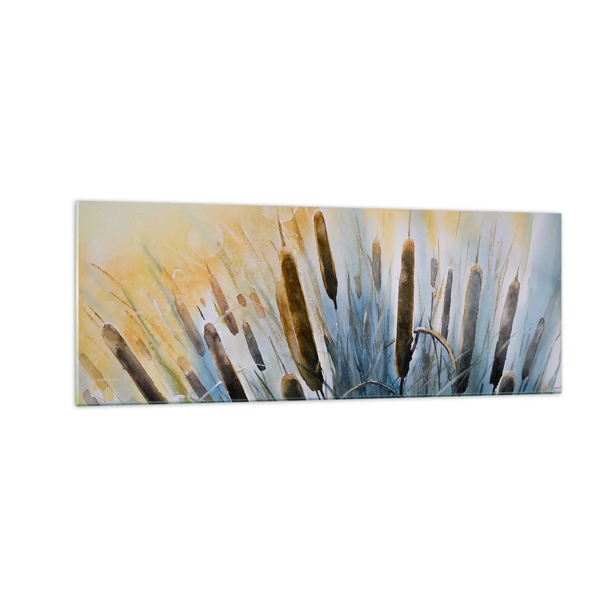 Obraz na skle - Chlad vody, žiara slnka - 140x50 cm
