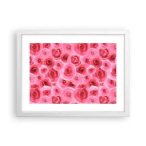 Plagát v bielom ráme - Ruže dole aj hore - 40x30 cm