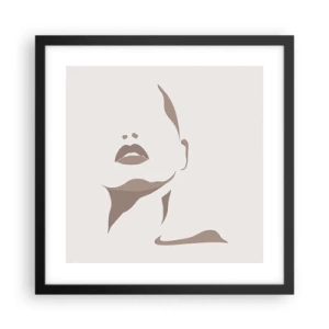 Plagát v čiernom ráme - Stvorená zo svetla a tieňa - 40x40 cm