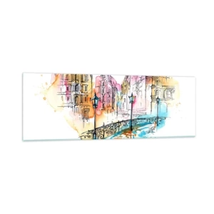 Obraz na skle - Srdce mesta - 90x30 cm