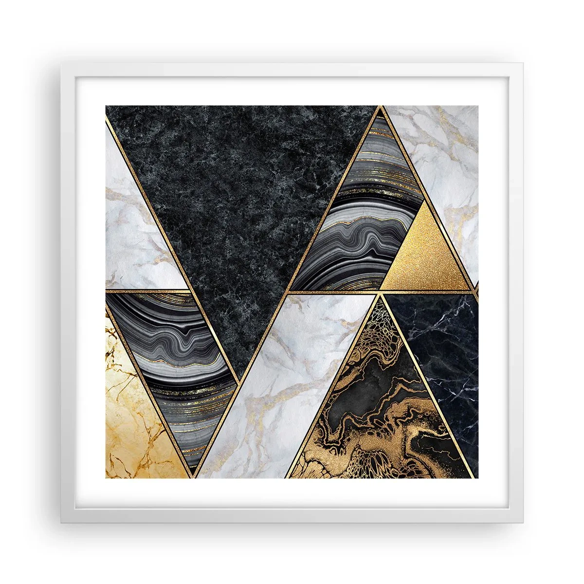 Plagát v bielom ráme - Kameň vedľa kameňa - 50x50 cm