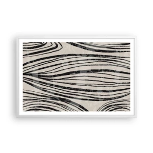 Plagát v bielom ráme - Močiar s líniami - 91x61 cm