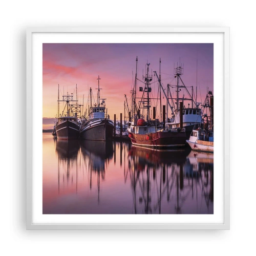 Plagát v bielom ráme - Pred ďalším dňom - 60x60 cm