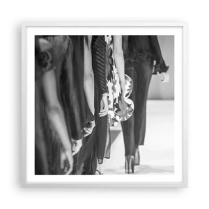 Plagát v bielom ráme - Štýlový sprievod - 60x60 cm