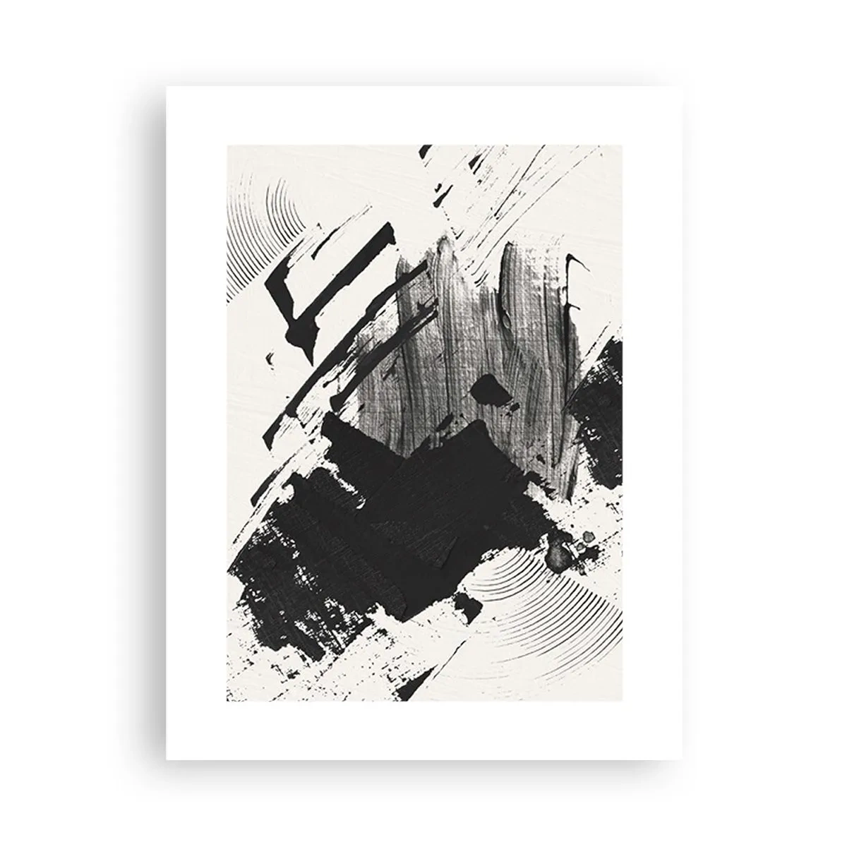Plagát - Abstrakcia – expresia čiernej - 30x40 cm