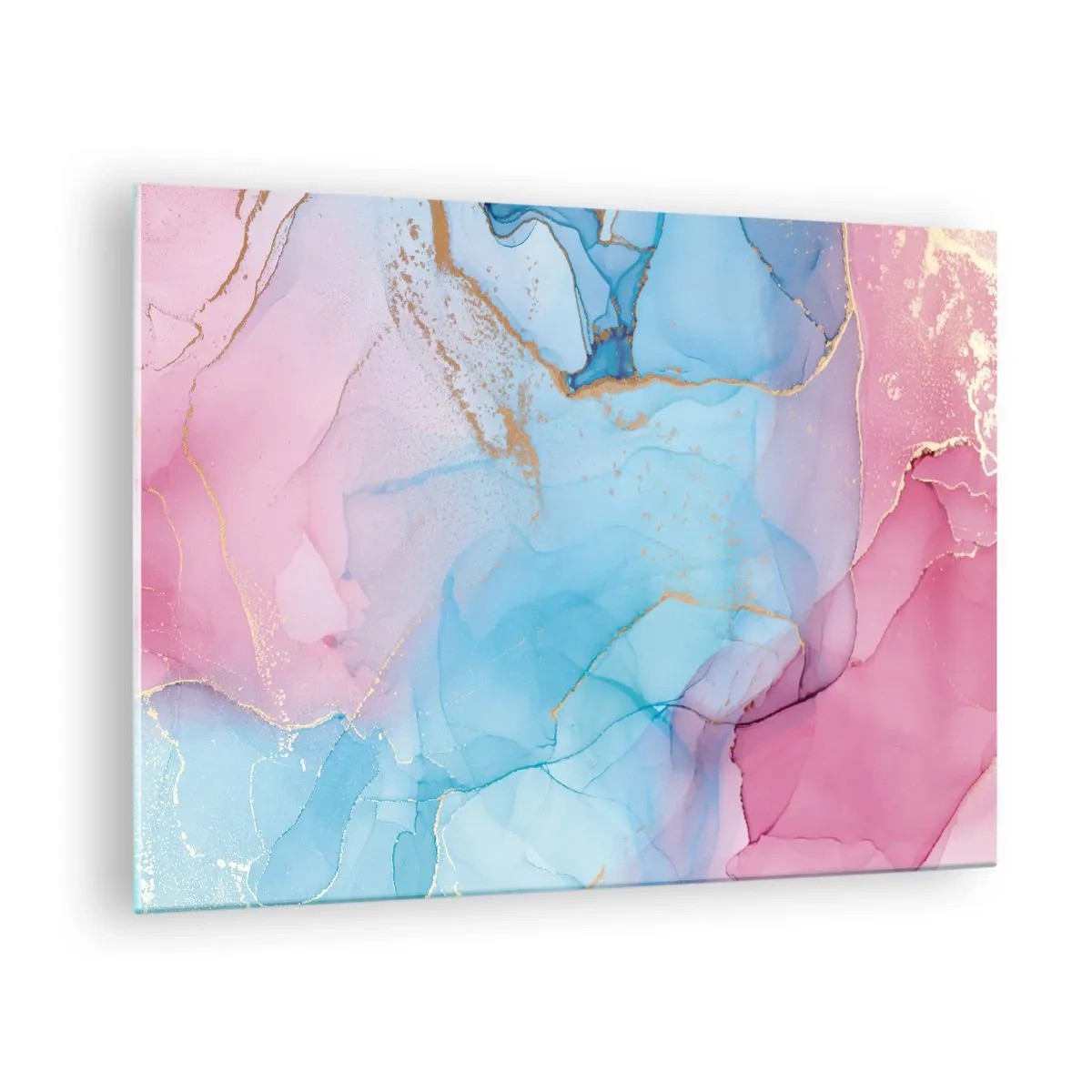 Obraz na skle - Stretnutie a prepojenie - 70x50cm - Stretávanie a prelínanie - Moderná nástenná dekorácia do obývacej izby a spálne ARTTOR
