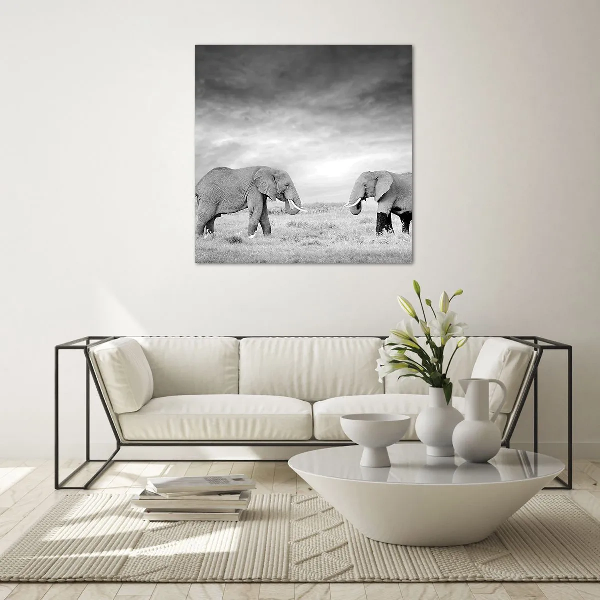 Obraz na skle - Šedá je krásna - 70x70 cm