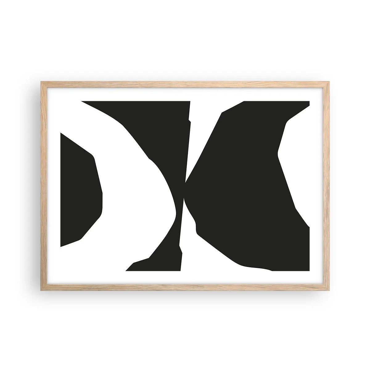 Plagát v ráme zo svetlého duba - Positive-negative - 70x50 cm