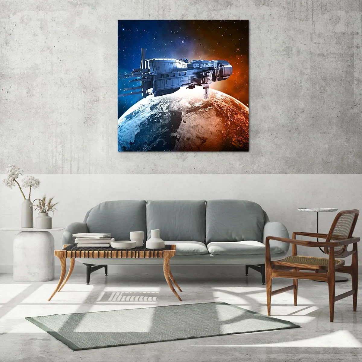 Obraz na skle - Pozorný pozorovateľ - 60x60 cm