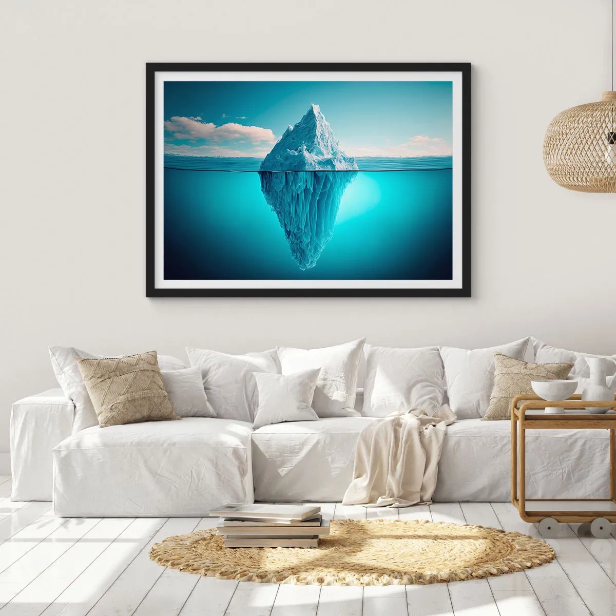 Plagát v čiernom ráme - Ľadová kráľovná - 70x50 cm