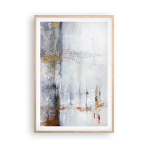 Plagát v ráme zo svetlého duba - Za závojom vzduchu - 61x91 cm