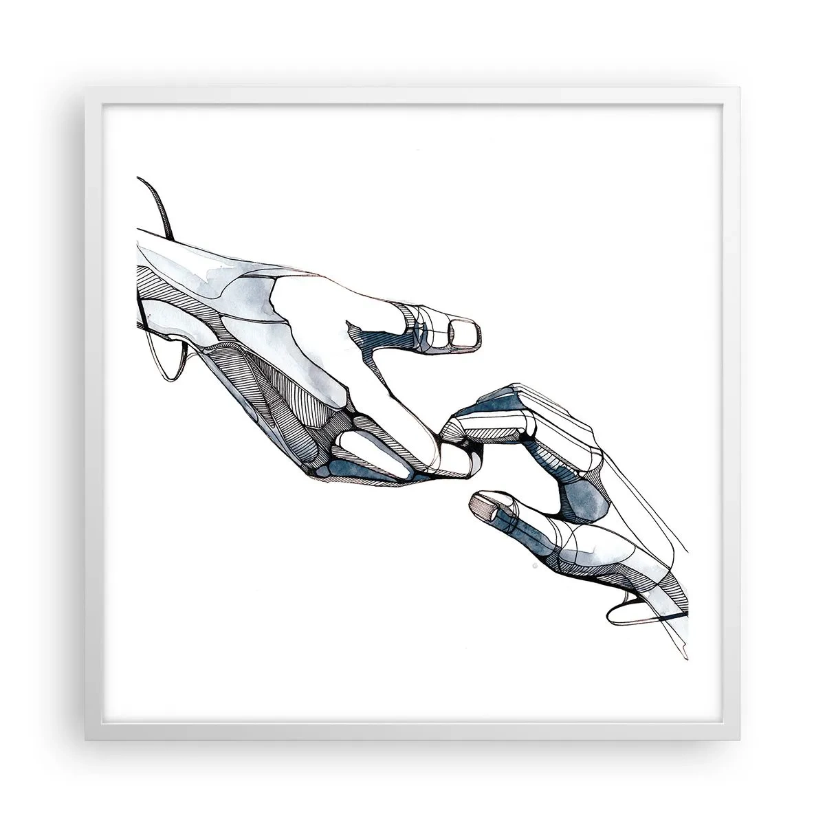 Plagát v bielom ráme - Dobré gesto - 60x60 cm