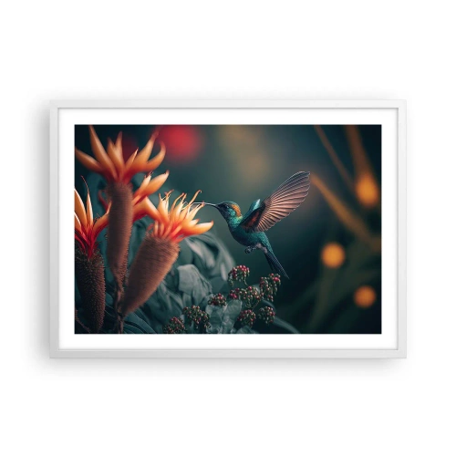 Plagát v bielom ráme - Skutočne pestrý život - 70x50 cm