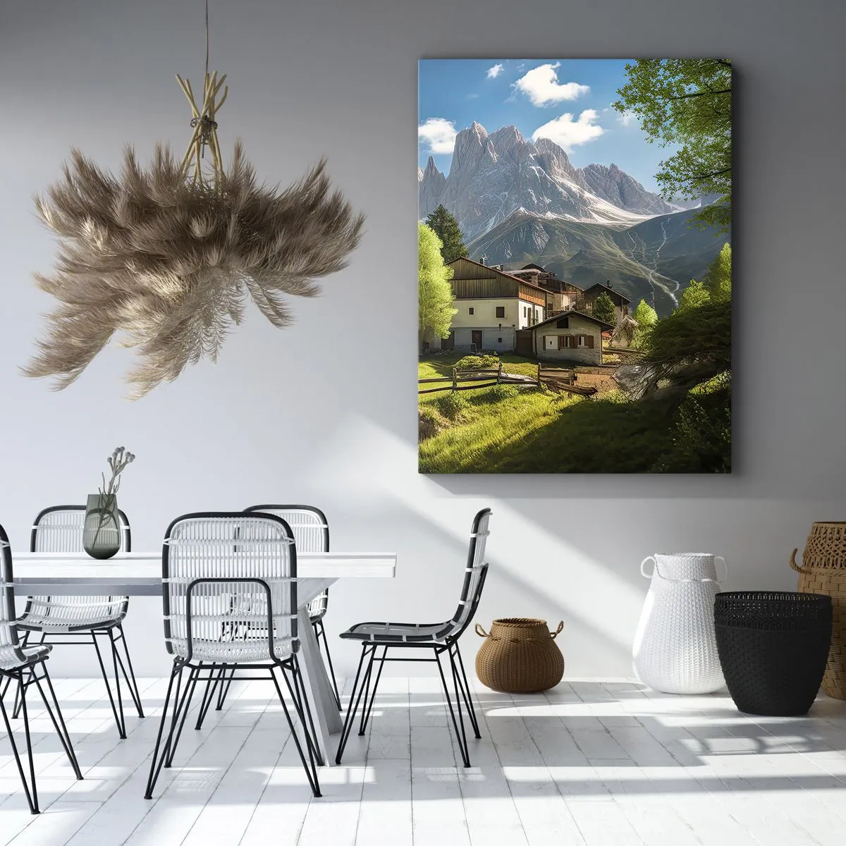 Obraz na plátne - Alpská idyla - 55x100 cm