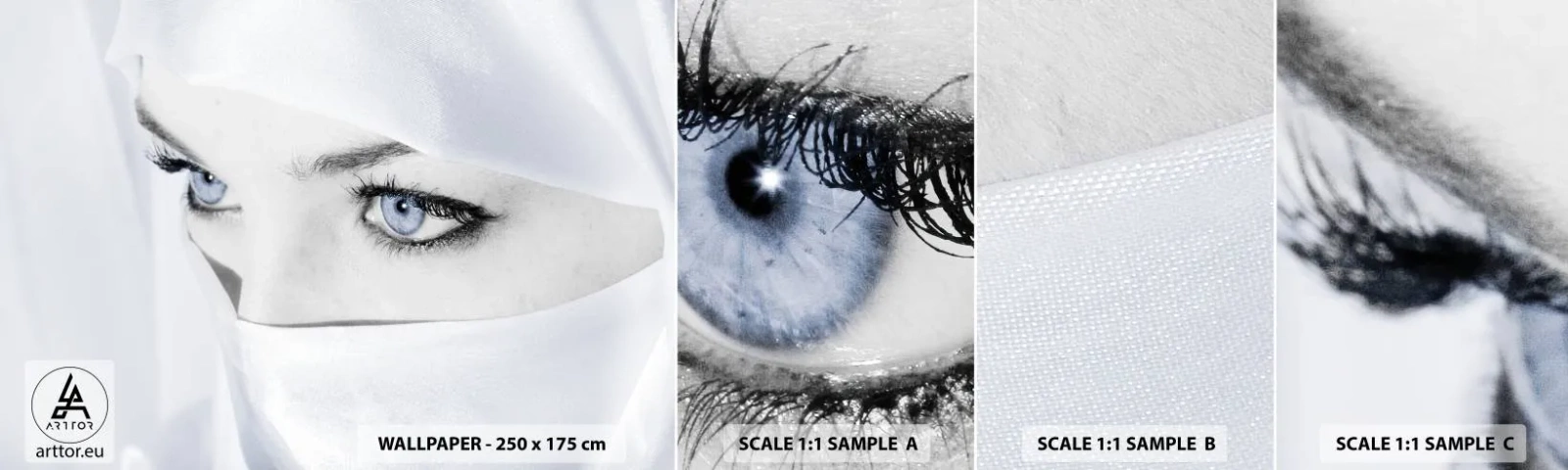 Vzorka Fototapeta Standard Eco - Priamo z tisíca a jednej noci - Žena, Oči, Kultúra - 100x30 cm