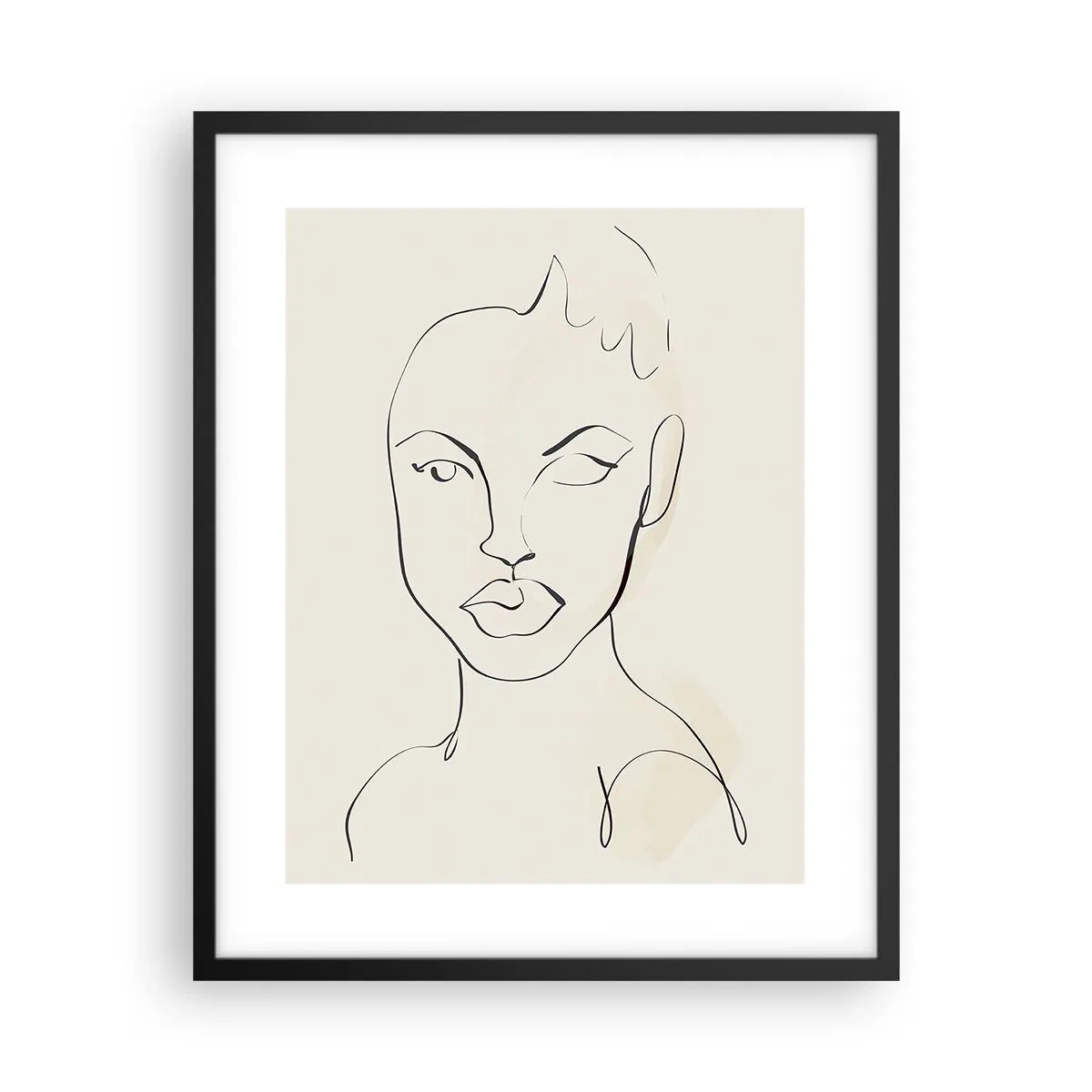 Plagát v čiernom ráme - Obrys zmyselnosti - 40x50 cm