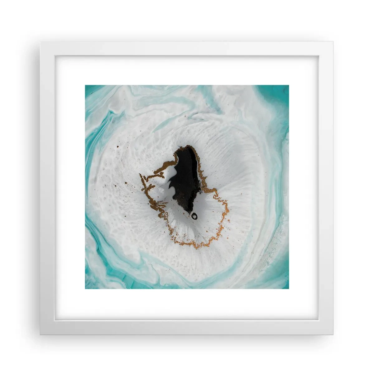 Plagát v bielom ráme - Preniknúť dovnútra - 30x30 cm