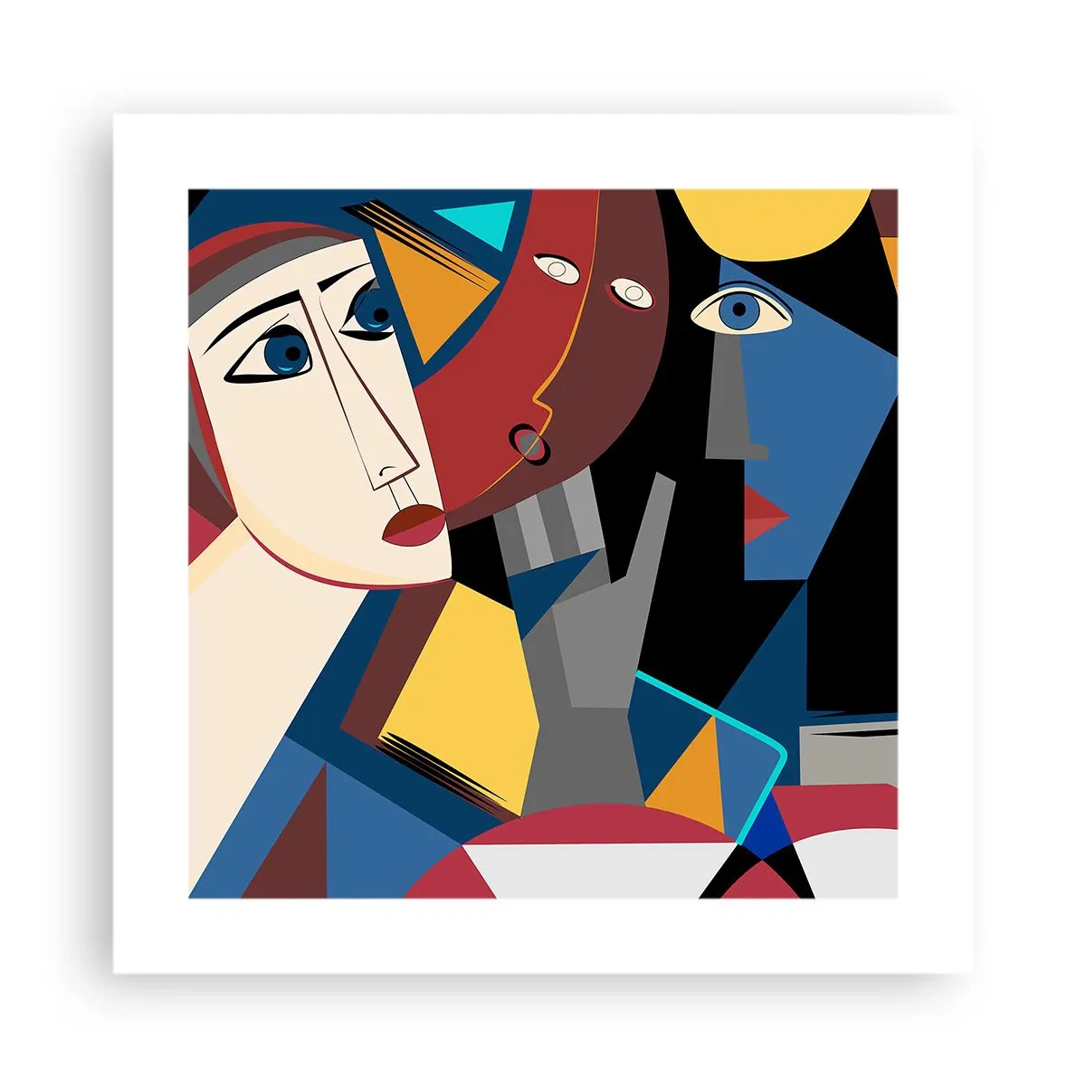 Plagát - Konverzácia kubistov - 40x40 cm