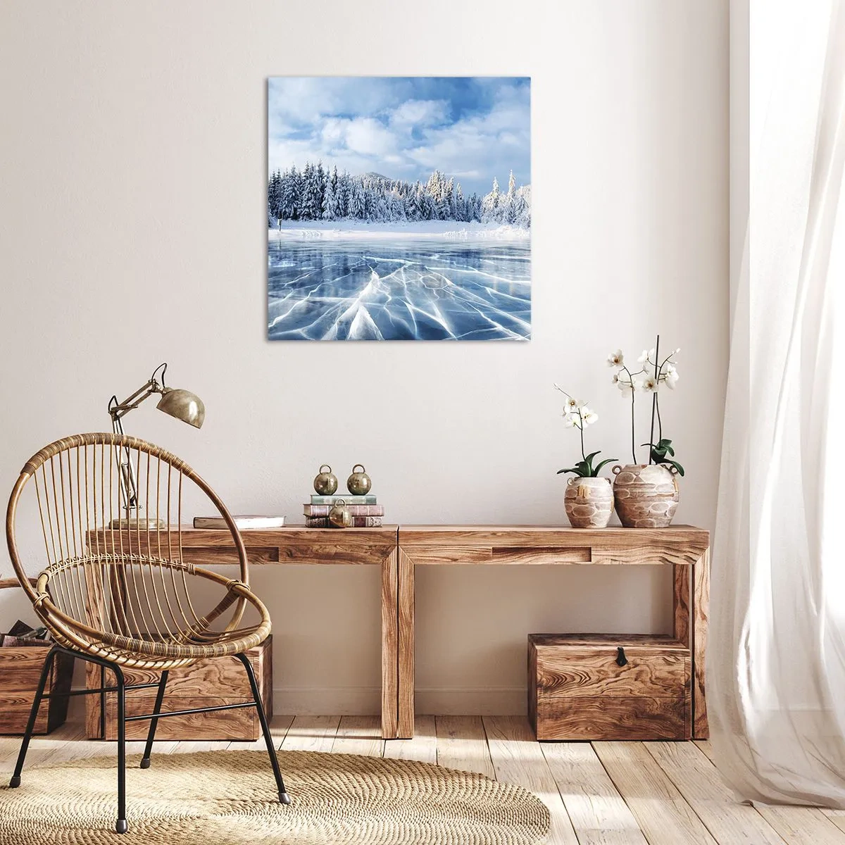 Obraz na plátne - Oslnivý a kryštalický pohľad - 30x30 cm