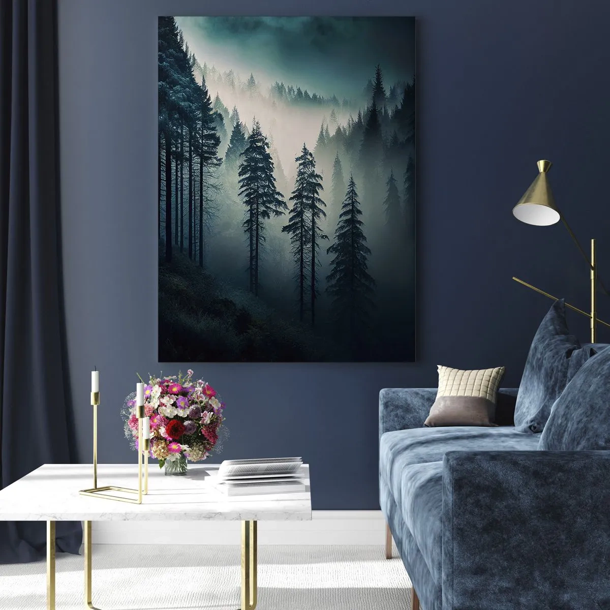 Obraz na skle - Horské ráno - 50x70 cm